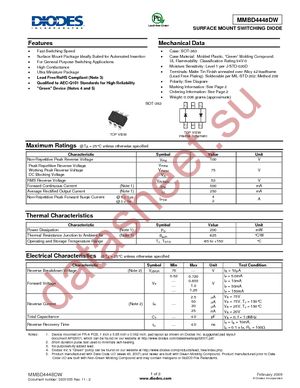 MMBD4448DW-7 datasheet  